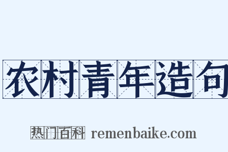 农村青年造句是什么意思的图片
